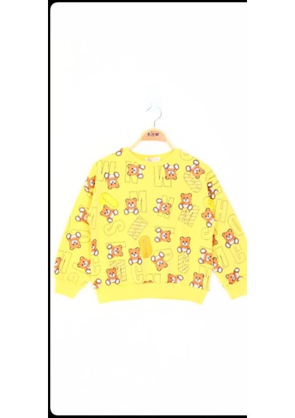 Kız Çocuk Harf Baskılı Sweatshirt