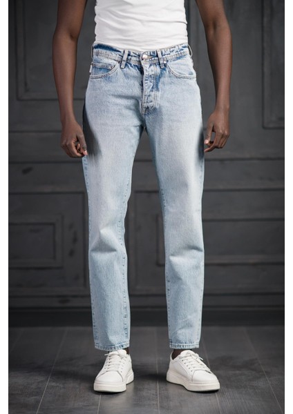 Fbı Pamuklu Taş Yıkama Baggy (Geniş Paça) Jean Pantolon
