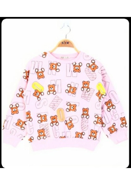 Kız Çocuk Harf Baskılı Sweatshirt