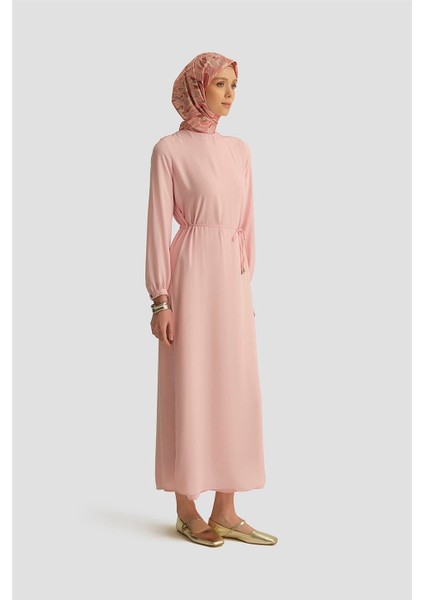 Ip Kemerli Elbise 25YT927 Rose