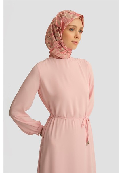 Ip Kemerli Elbise 25YT927 Rose