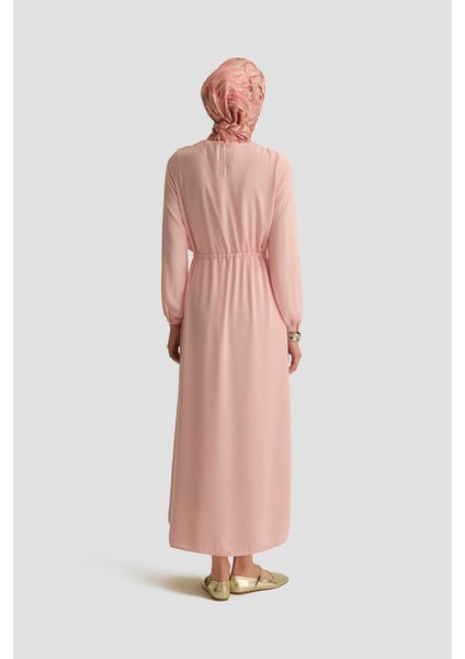 Ip Kemerli Elbise 25YT927 Rose
