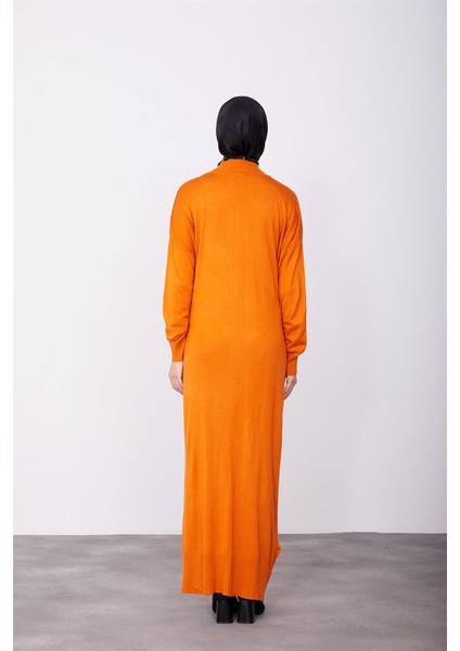 Elbise 23Kd4248 Yanık Oranj