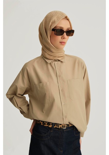 Oversize Gömlek 25YH3667 Taş modelleri