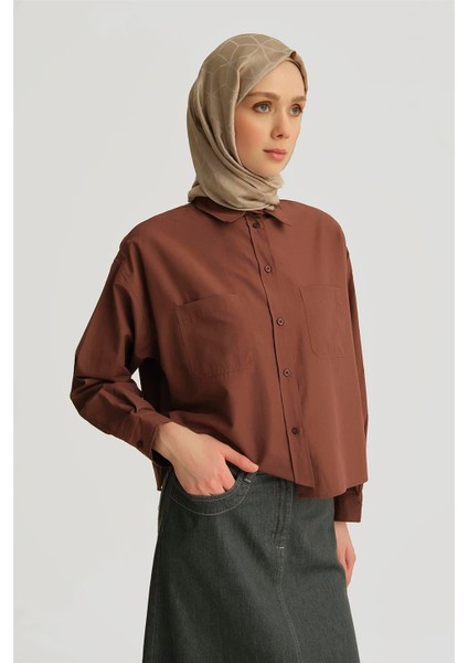 Oversize Gömlek 25YH3667 Acı Kahve modelleri