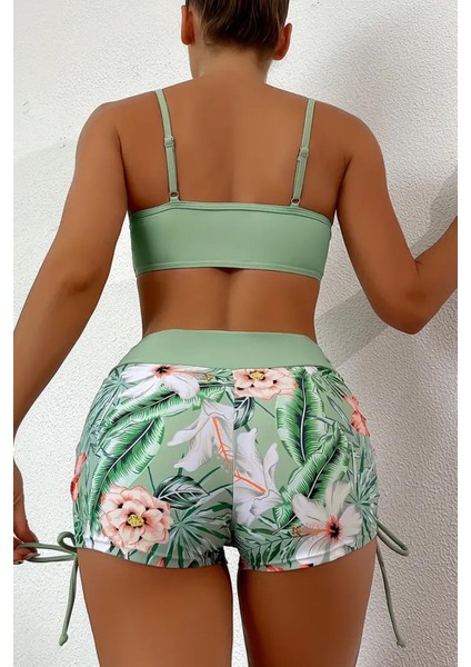 Büzgü Ayarlı Baskılı Bikini Takımı fiyatları