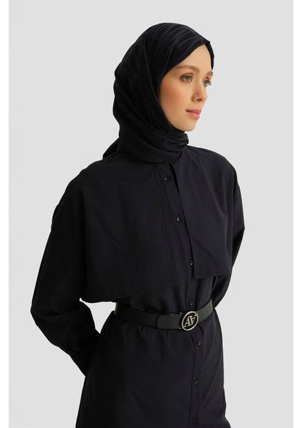 Pelerin Detaylı Poplin Gömlek 25YH3442 Lacivert
