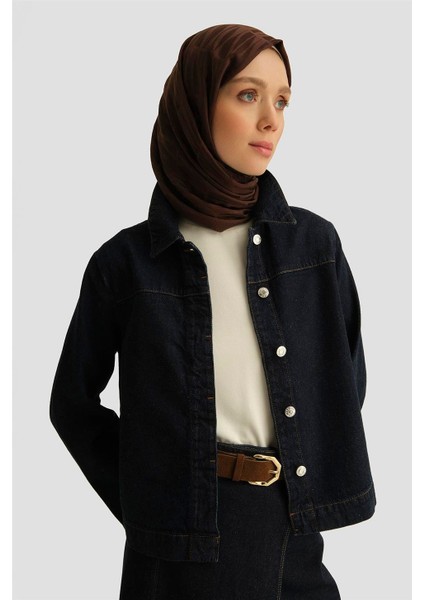 Denim Gömlek Ceket 25YD9113 Koyu Lacivert