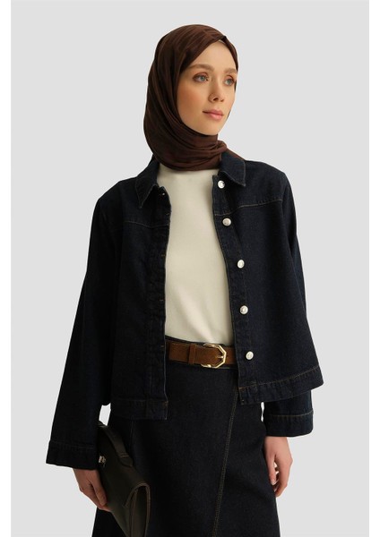 Denim Gömlek Ceket 25YD9113 Koyu Lacivert modelleri