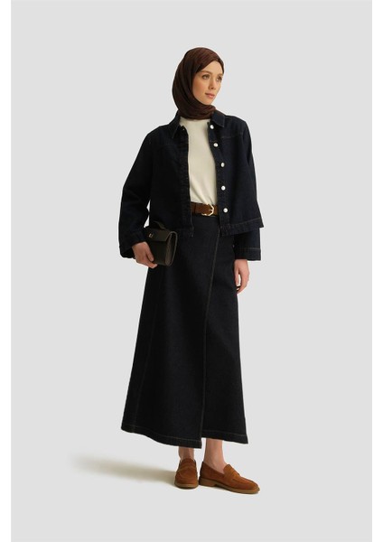 Denim Gömlek Ceket 25YD9113 Koyu Lacivert fırsatları