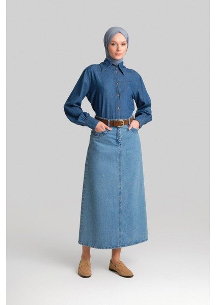 Denim Gömlek 24YD3414 Indigo