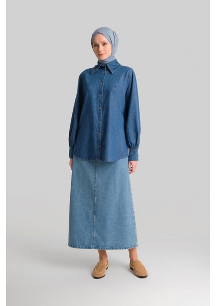 Denim Gömlek 24YD3414 Indigo