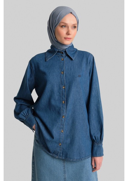 Denim Gömlek 24YD3414 Indigo