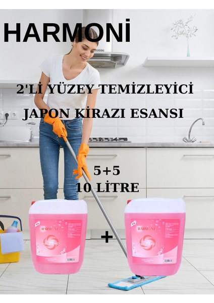 Yüzey Temizleyici Japon Kirazı Kokulu 5lt x2 HARMONİ 2'li Paket