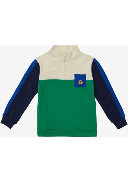 Fermuar Yakalı Erkek Sweatshirt BNT-B20890