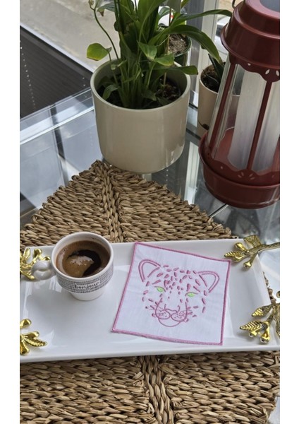 Pink Leopar Seri Lüks Kokteyl Peçetesi 3lü modelleri