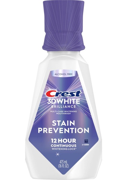 3dwhite Brilliance Stain Prevention Alkolsüz Ağız Bakım Suyu 473 ml