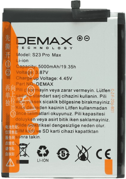 Demax Reeder S23 Pro Max Güçlendirilmiş Batarya S23PROMAX