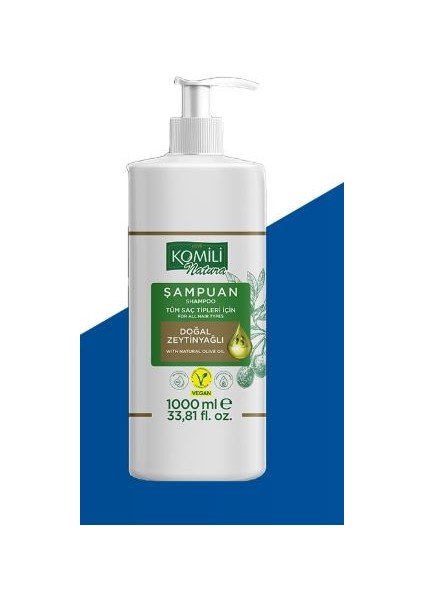 Vegan Doğal Zeytinyağlı Şampuan 1000 ml