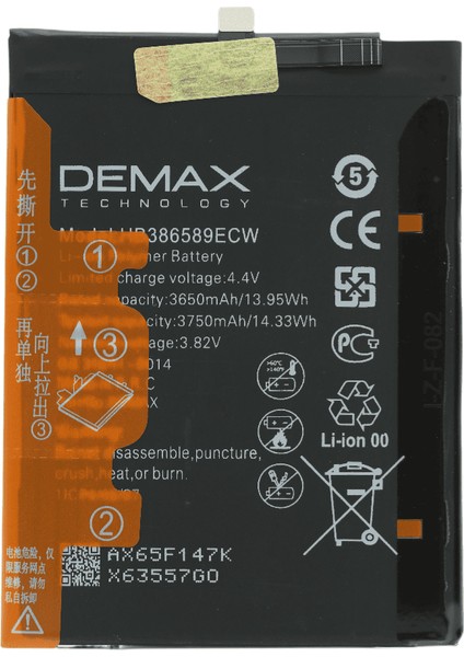 Demax Huawei Mate 20 Lite Güçlendirilmiş Batarya HB386589ECW