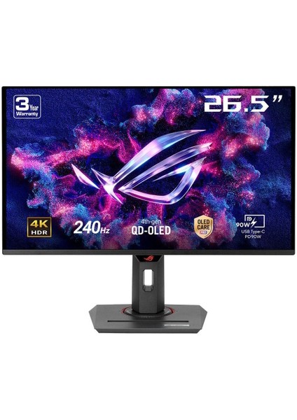 Rog Strix OLED XG27UCDMG 26.5 Inç 240Hz 0.03MS 4K UHD Adaptive Sync Qd-Oled Pivot Gaming Monitör