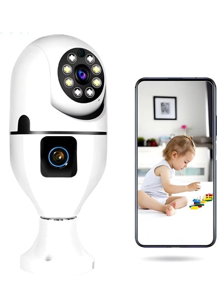 4mp Ip 1080P Çift Kameralı Ev Güvenlik Kamerası Ip 1080P Cmr-40 Türkçe Uygulamalı