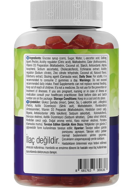 Immunity Gummies 120 Çiğnenebilir Form