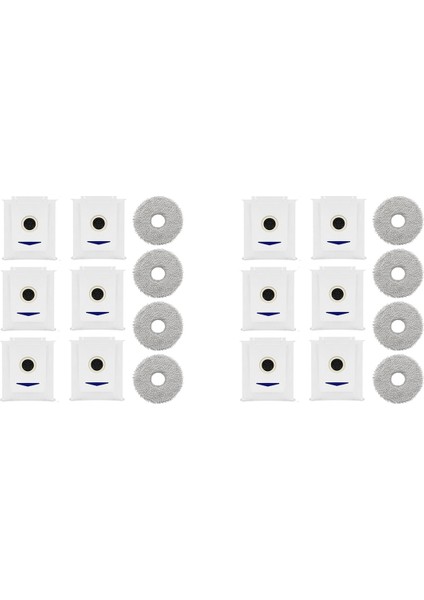 T30 MAX/T30 Pro Omni Robot Mop Rag Bez Toz Torbası Için 2 Takım Yedek Aksesuarlar (Yurt Dışından)