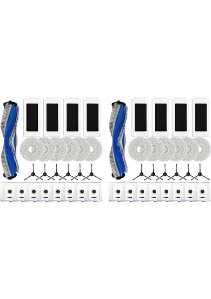T30 Pro Omnı / Max DDX14 Ana Yan Fırça Hepa Filtre Paspas Bezi Için 2 Set (Yurt Dışından)