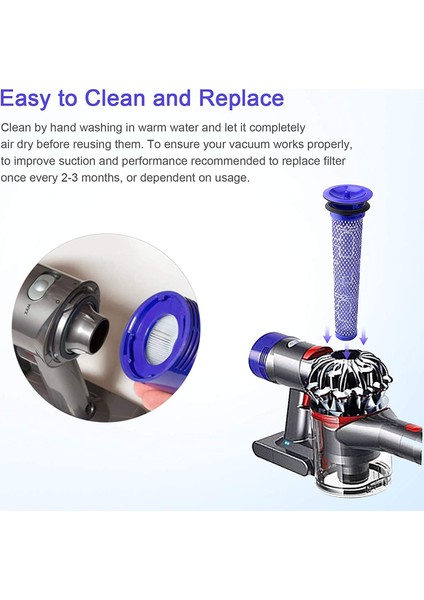 V7 V8 Kablosuz Elektrikli Süpürgeler Için Yedek Ön Filtre Hepa Son Filtre Kiti 965661-01&967478-01 Parçasını Değiştirin (Yurt Dışından) fırsatları