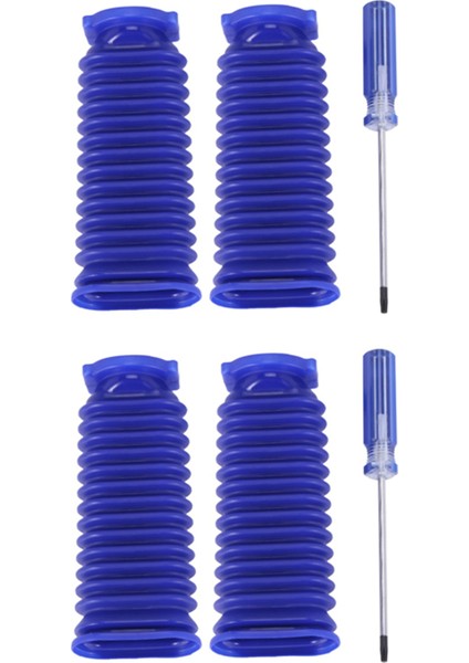 4x Tambur Emiş Mavi Hortum Bağlantı Parçaları V7 V8 V10 V11 Elektrikli Süpürge Yedek Parçaları Tornavida ile (Yurt Dışından)