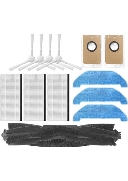 Q11 Robot Süpürge Için Ana Fırça, Yan Fırça Paspas Bezi Filtresi ve Toz Torbası Yedek Parçaları (Yurt Dışından)