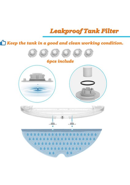 S5 Max S6 Pure Maxv S50 S51 S55 S60 S65 Robot Süpürge Için 2x Yedek Aksesuarlar, B (Yurt Dışından) fırsatları