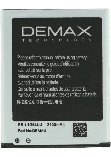 Demax Samsung Galaxy S3 Güçlendirilmiş Batarya EB-L1G6LLU