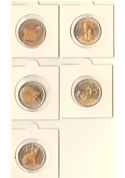 Bimetal Hatıra Para Anadoluda Yaşayan Hayvanlar 5 Adet
