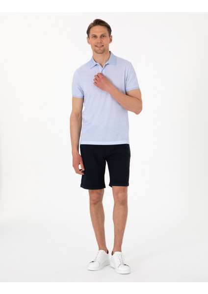 Erkek Açık Mavi Slim Fit Tişört 50306060-VR003 fırsatları