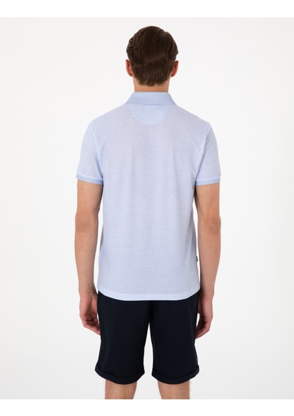 Erkek Açık Mavi Slim Fit Tişört 50306060-VR003 indirimleri