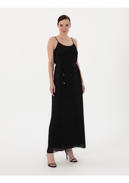 Kadın Siyah Regular Fit Dokuma Elbise 50301053-VR046 modelleri