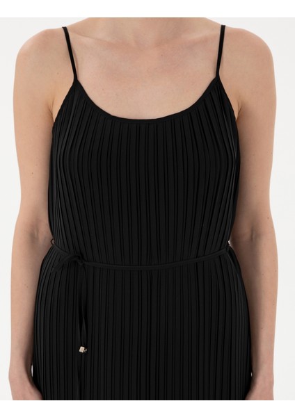 Kadın Siyah Regular Fit Dokuma Elbise 50301053-VR046 indirimleri