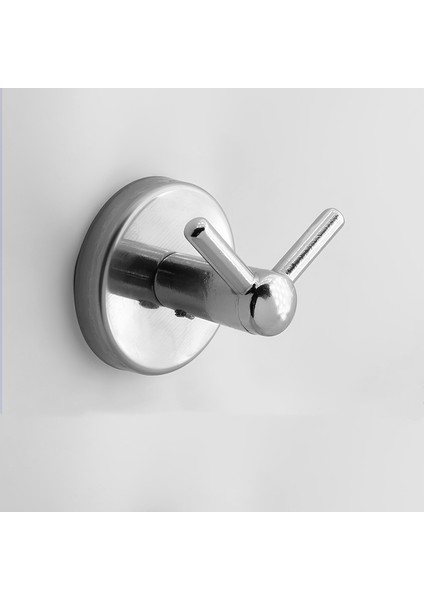 Vidalı Banyo Lavabo Askısı Çatal 2'li Askılık Krom Renk Metal Sağlam Aparat Bornoz Havlu Asma Askı