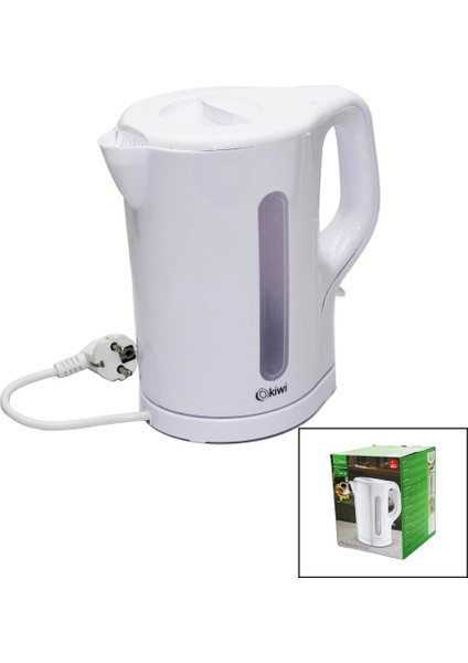 Plastik Kettle Su Isıtıcısı Beyaz 1.7lt 2000W Otomatik Kapanma - 360° Gövde - Kablo Saklama KK-3304 (4172)