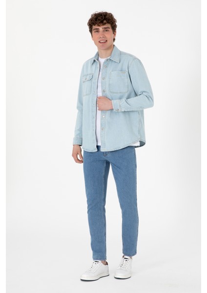 Erkek Açık Mavi Gömlek Jean 50304421-DN0021 indirimleri