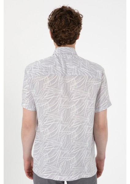 Erkek Açık Gri Gömlek Kısa Kollu 50300434-VR001 indirimleri