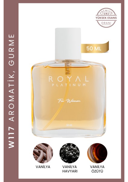 W117 50 ml Kadın Parfümü Aromatik Koku ile Gündüz ve Gece Kullanımına Uygun fiyatları