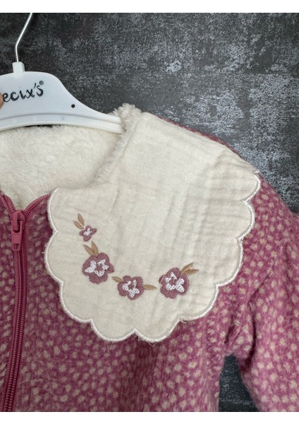 Balon Kol Kız Bebek Fermuarlı Bebe Yaka Mont modelleri