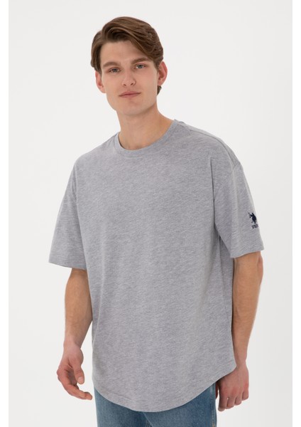 Erkek Gri Melanj Tişört Basic 50305988-VR086 fiyatları