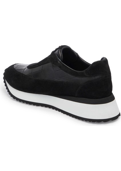Siyah Hakiki Deri Kadın Sneaker - K25I1AY68044-A23