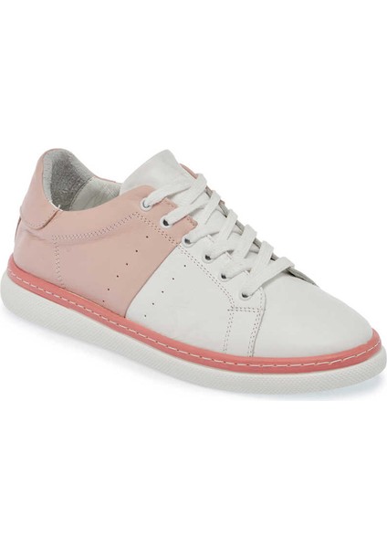 Beyaz Hakiki Deri Kadın Sneaker - K24I1AY67339-T5O
