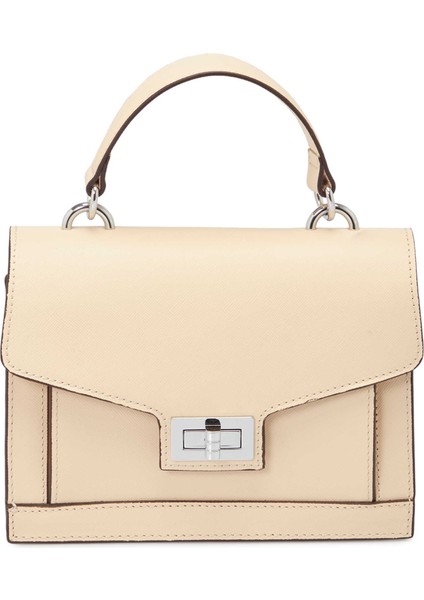 Krem Hakiki Deri Kadın El Çantası - S24K1BC80266-S0V