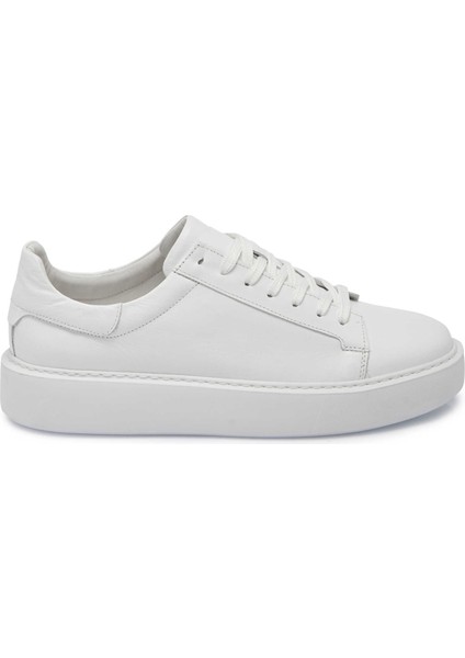 Beyaz Hakiki Deri Erkek Sneaker - E25I1AY57300-A26